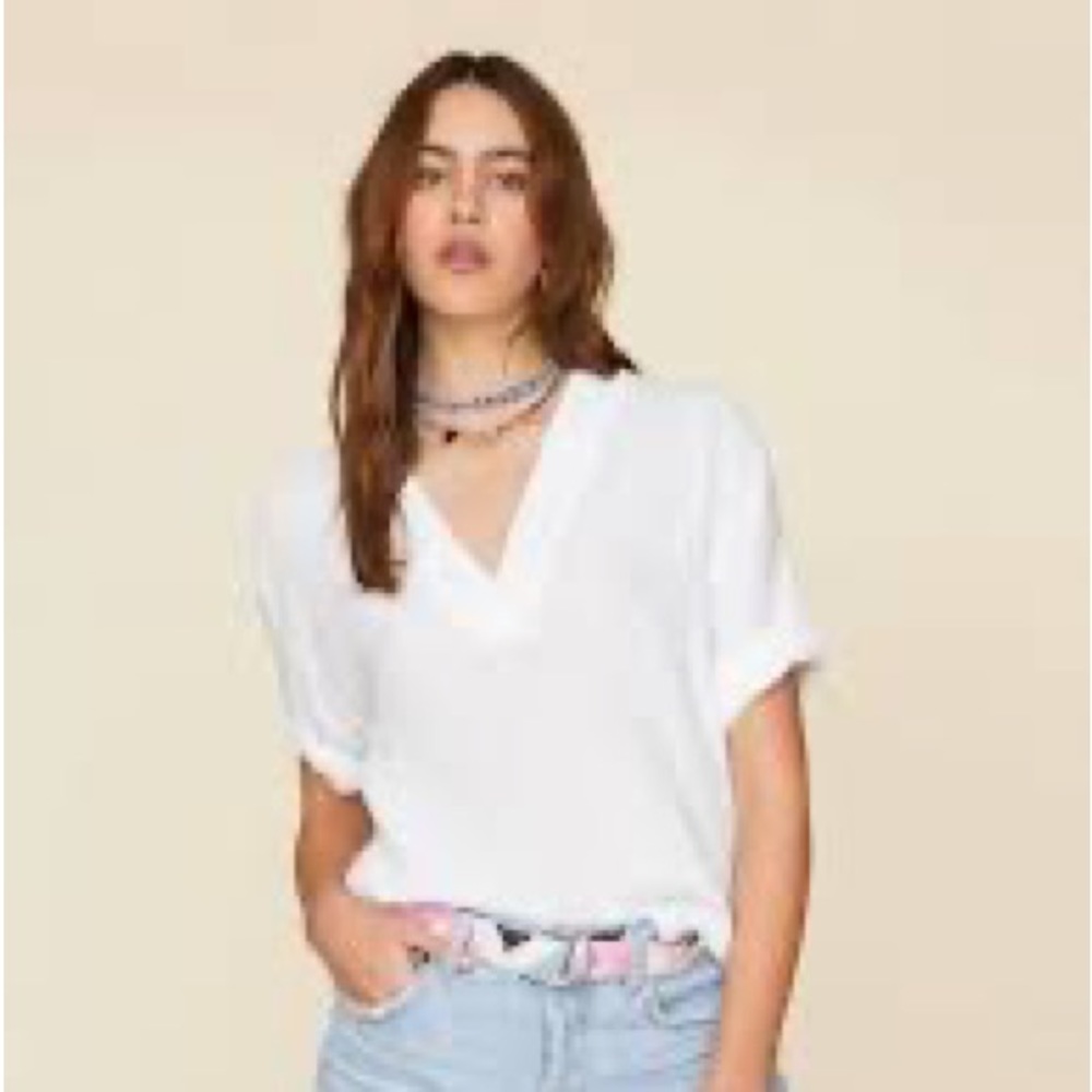 XIRENA light pink Avery top in good pre-loved condition, size XS